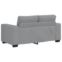 3-Delige Loungeset Met Kussens Stof Lichtgrijs