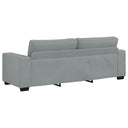 3-Delige Loungeset Met Kussens Stof Lichtgrijs