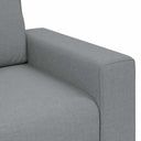 3-Delige Loungeset Met Kussens Stof Lichtgrijs