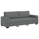 3-Delige Loungeset Met Kussens Stof Donkergrijs