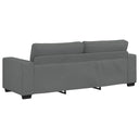 3-Delige Loungeset Met Kussens Stof Donkergrijs