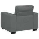 3-Delige Loungeset Met Kussens Stof Donkergrijs