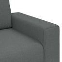 3-Delige Loungeset Met Kussens Stof Donkergrijs