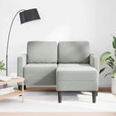 2-Zitsbank Met Ligstoel L-Vormig 125 Cm Fluweel