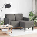 2-Zitsbank Met Ligstoel L-Vormig 125 Cm Linnen