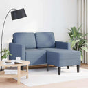2-Zitsbank Met Ligstoel L-Vormig 125 Cm Linnen