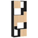 Boekenkast 67X24X161 Cm Bewerkt Hout Kleurig