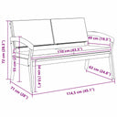 Tuin Met Kussens 115X70X72 Cm Massief Acaciahout