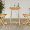 Bartafel Voor Buiten Vierkant 55X55X100 Cm Bamboe