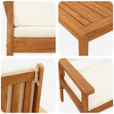Tuin Sofa Set 3 Pcs Bruin 45 X 45 X 38Cm Massief Acaciahout