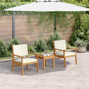 Tuin Sofa Set 3 Pcs Bruin 45 X 45 X 38Cm Massief Acaciahout