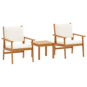 Tuin Sofa Set 3 Pcs Bruin 45 X 45 X 38Cm Massief Acaciahout