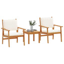 Tuin Sofa Set 3 Pcs Bruin 45 X 45 X 38Cm Massief Acaciahout