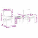 Tuin Sofa Set 3 Pcs Bruin 45 X 45 X 38Cm Massief Acaciahout
