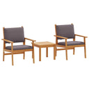 Tuin Sofa Set 3 Pcs Bruin 45 X 45 X 38Cm Massief Acaciahout