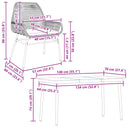 5-Delige Tuinset Met Kussens Poly Rattan Glas