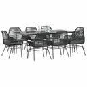 5-Delige Tuinset Met Kussens Poly Rattan Glas