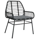 5-Delige Tuinset Met Kussens Poly Rattan Glas