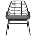 5-Delige Tuinset Met Kussens Poly Rattan Glas