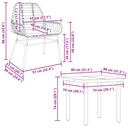 5-Delige Tuinset Met Kussens Poly Rattan Glas