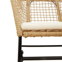 3-Delige Tuinset Met Kussens Poly Rattan Glas