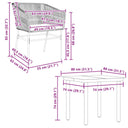 5-Delige Tuinset Met Kussens Poly Rattan Glas