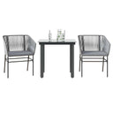5-Delige Tuinset Met Kussens Poly Rattan Glas