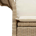 Tuinbank 2-Zits Met Kussens Poly Rattan