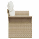 Tuinbank 2-Zits Met Kussens Poly Rattan
