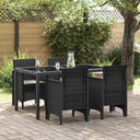 Tuinstoelen 2 St Met Kussens Poly Rattan