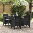 Tuinstoelen 2 St Met Kussens Poly Rattan