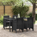Tuinstoelen 2 St Met Kussens Poly Rattan