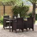 Tuinstoelen 2 St Met Kussens Poly Rattan