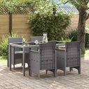 Tuinstoelen 2 St Met Kussens Poly Rattan