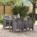 Tuinstoelen 2 St Met Kussens Poly Rattan