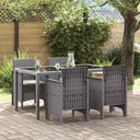Tuinstoelen 2 St Met Kussens Poly Rattan