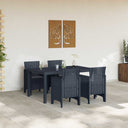Tuin Eetset 5 Pcs 150 X 100 X 73 Cm Kunststofhars