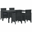 Tuin Eetset 5 Pcs 150 X 100 X 73 Cm Kunststofhars