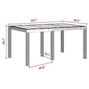 Tuin Eetset 5 Pcs 150 X 100 X 73 Cm Kunststofhars